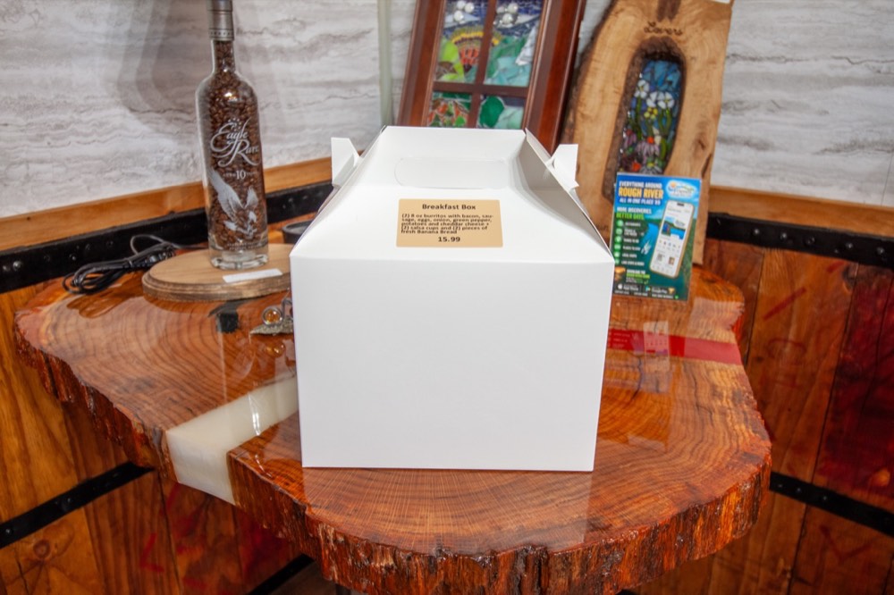 A boxed Lakehouse breakfast to go