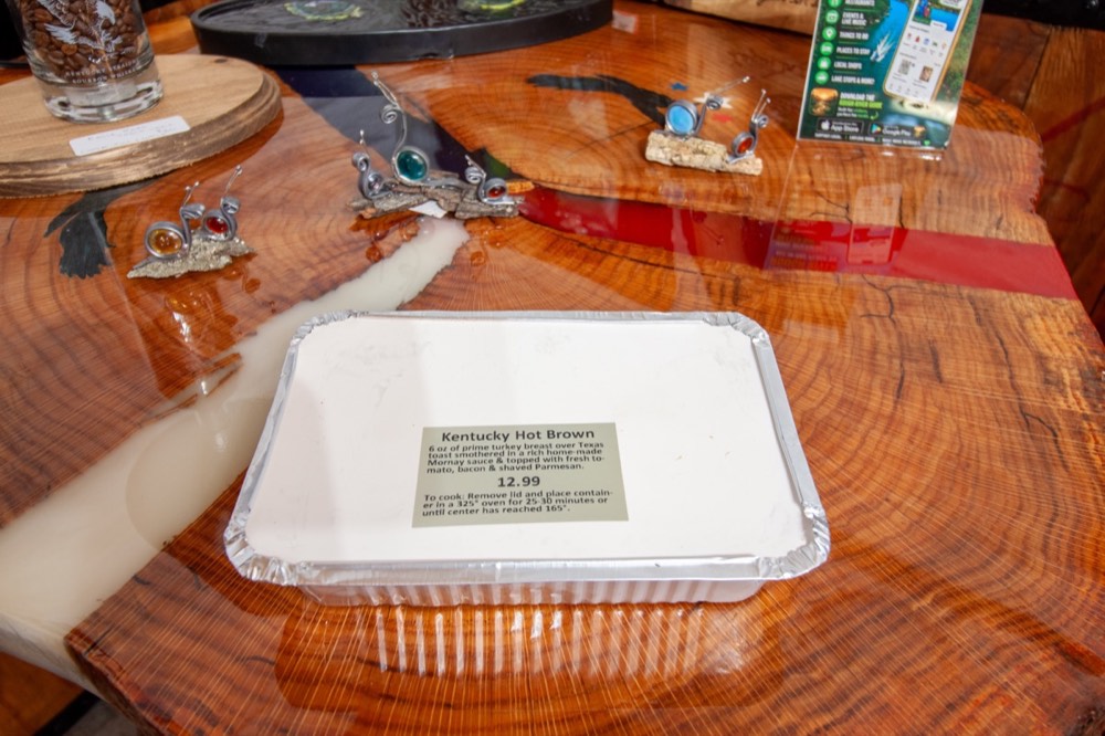 A Kentucky Hot Brown ready meal, packaged to heat at home